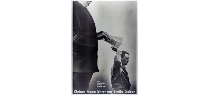 “Εκατομμύρια στέκονται πίσω μου”, κολάζ του J. Heartfield, 1932. Tα μονοπώλια στήριξαν την άνοδο του Χίτλερ στην εξουσία. Αυτούς υπηρέτησε.